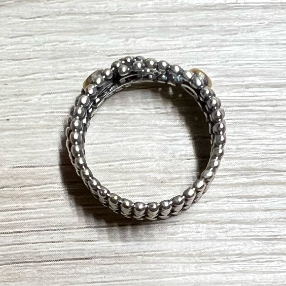 Authentic PANDORA Entangled Beauty Sterling Silver & 14K Gold Diamond Ring - Picture 5 of 9